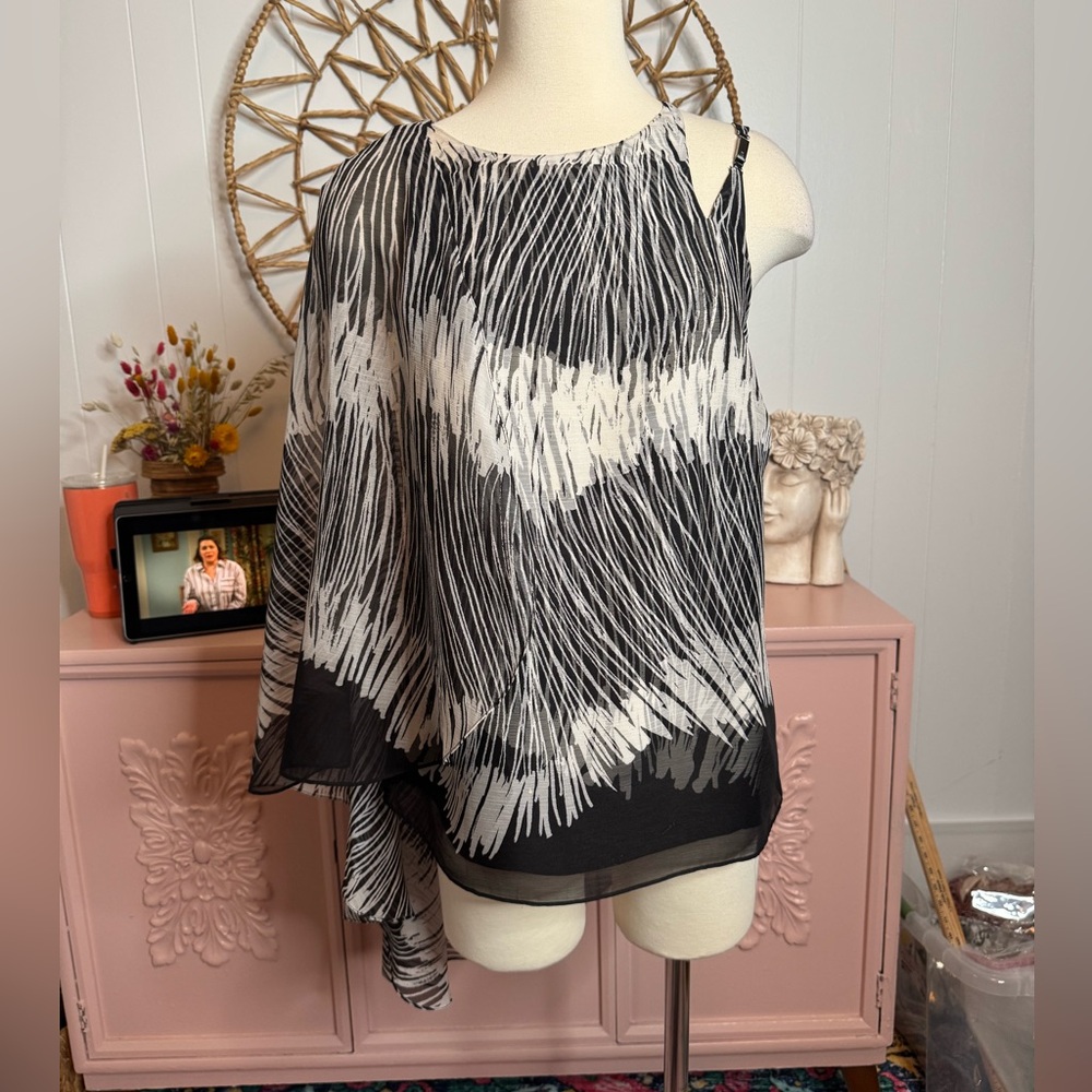 Halston Heritage Zebra Print Top